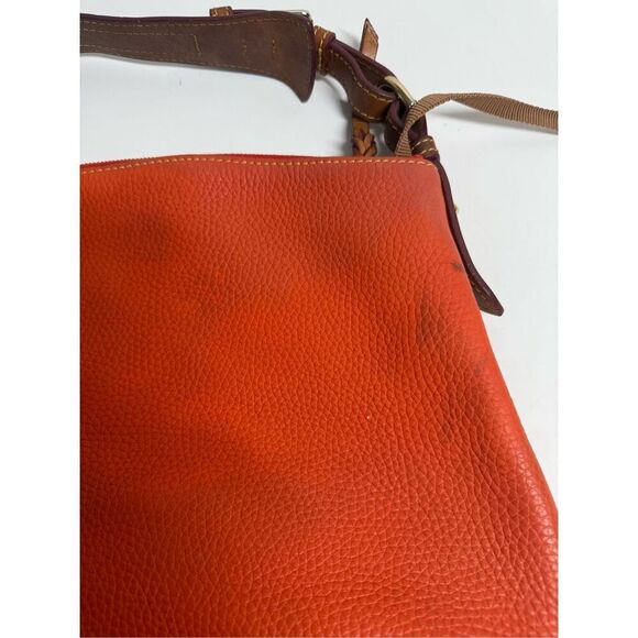 Dooney & Bourke Dillen Satchel Shoulder Bag Hobo Pebble Orange Leather See NOTES - Picture 10 of 16